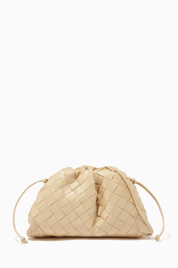 Mini Pouch in Intrecciato Nappa, Neutral