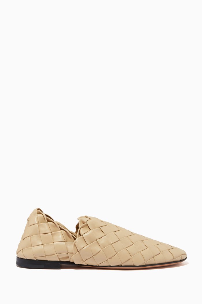 

Slippers in Intreccio Nappa, Neutral
