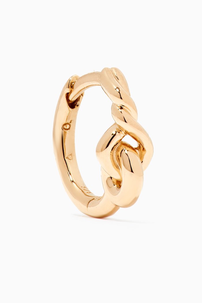 

Locked Single Huggie Hoop in 9kt Yellow Gold