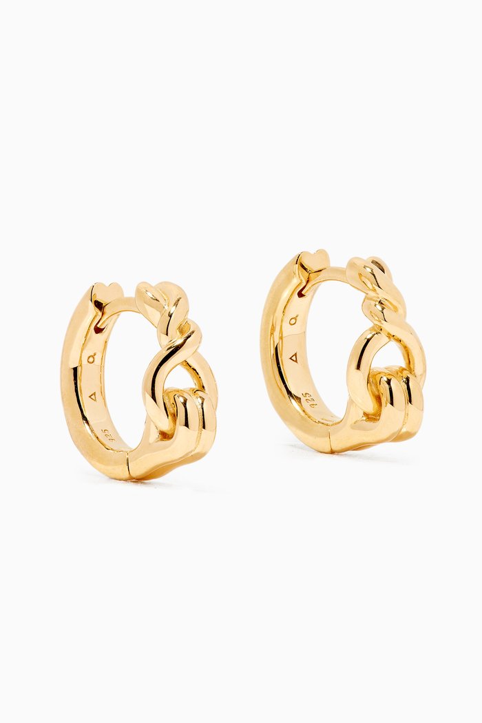

Locked Hoops in Yellow Gold Vermeil