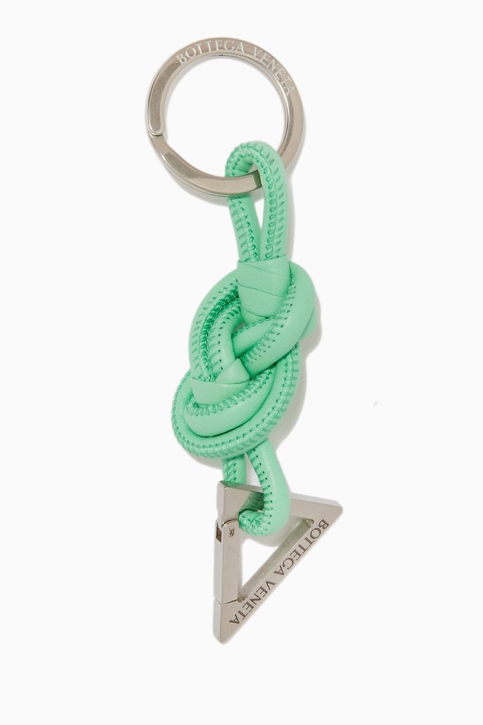 

Knotted Key Ring in Nappa, Green