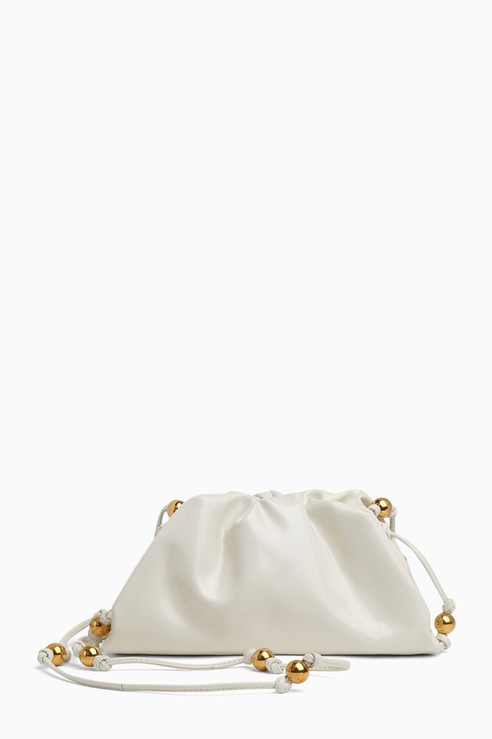 

Mini Pouch in Brushed Leather, White