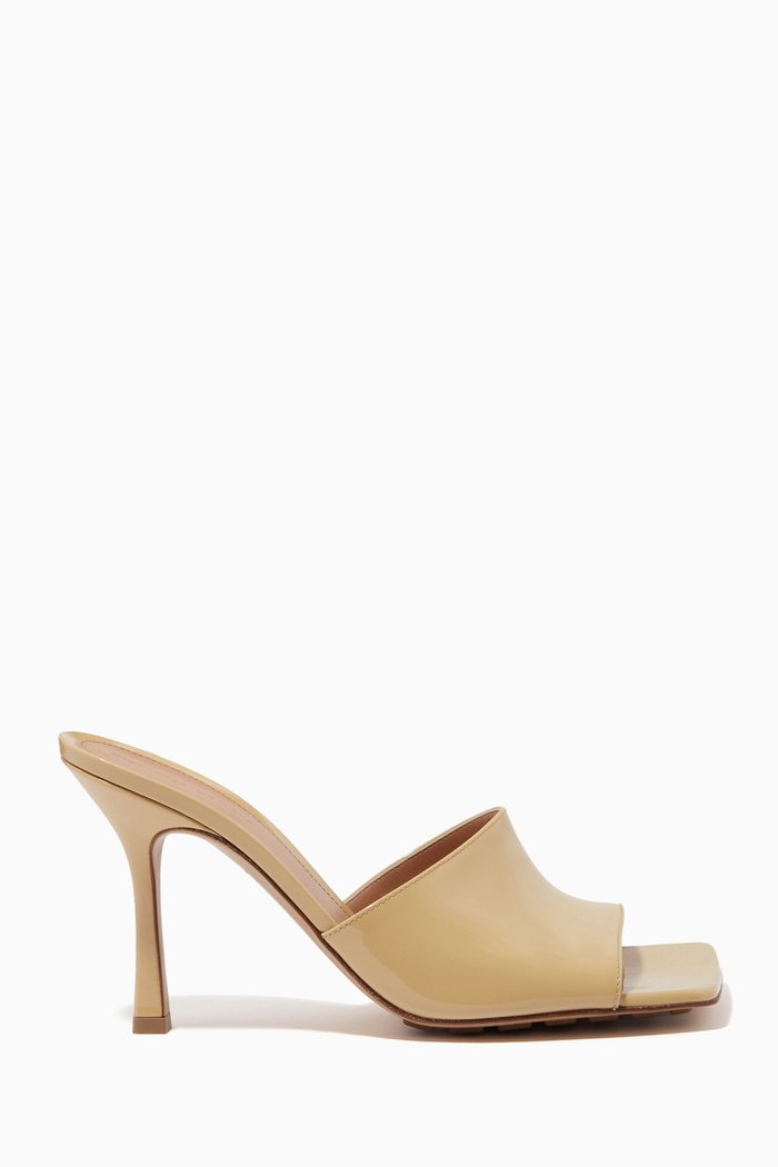 

Stretch Mule Sandals in Nappa, Neutral
