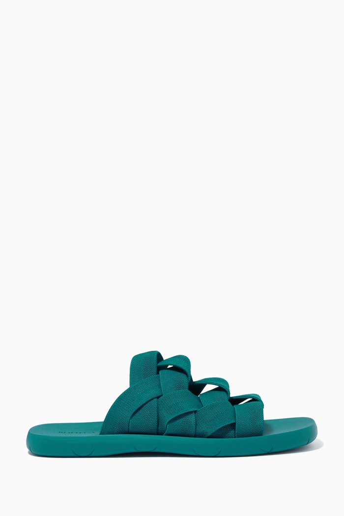 

Plat Slides in Intrecciato Elastic, Blue