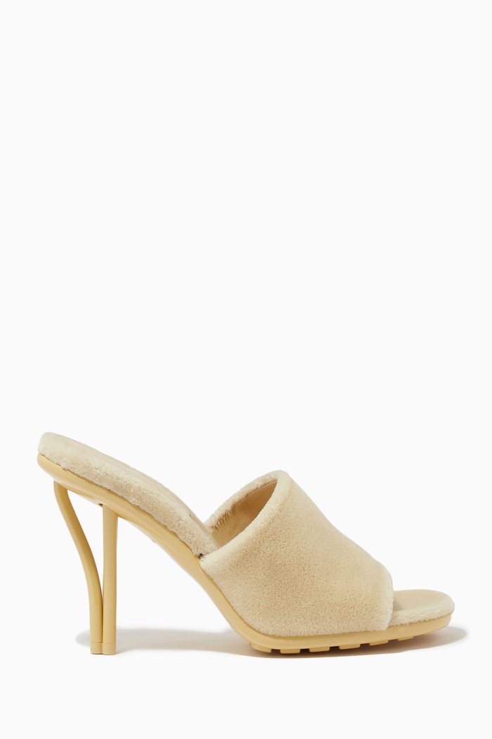 

Pose Mules in Tufted Fabric, Neutral