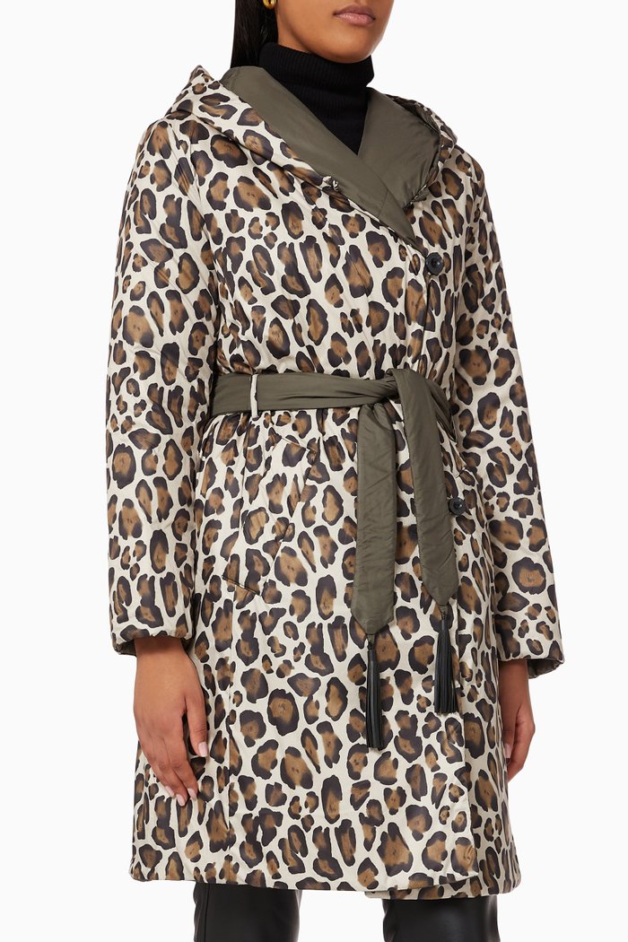 

Ballata Animal Print Padded Jacket, Neutral