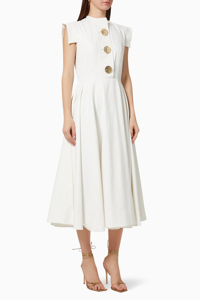 

Sasha Shirt Dress in Terry Rayon, Neutral