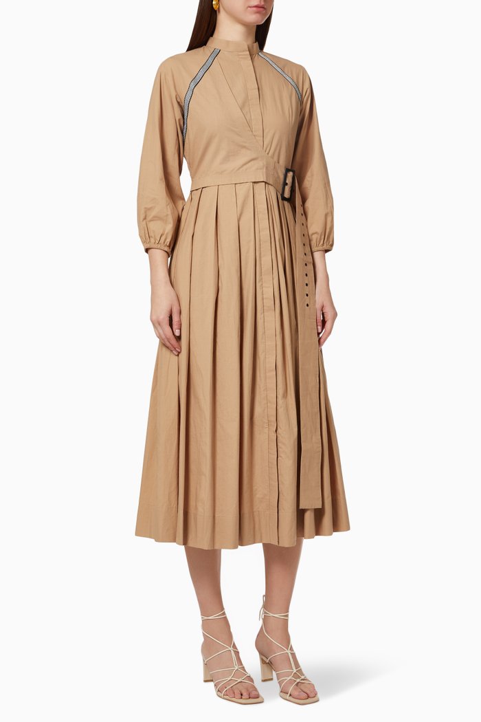 

Harper Dress in Cotton Poplin, Neutral