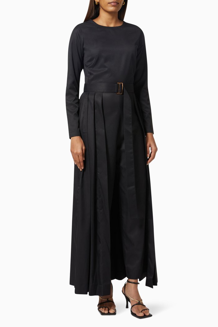 

Hera Jumpsuit in Terry Rayon, Black