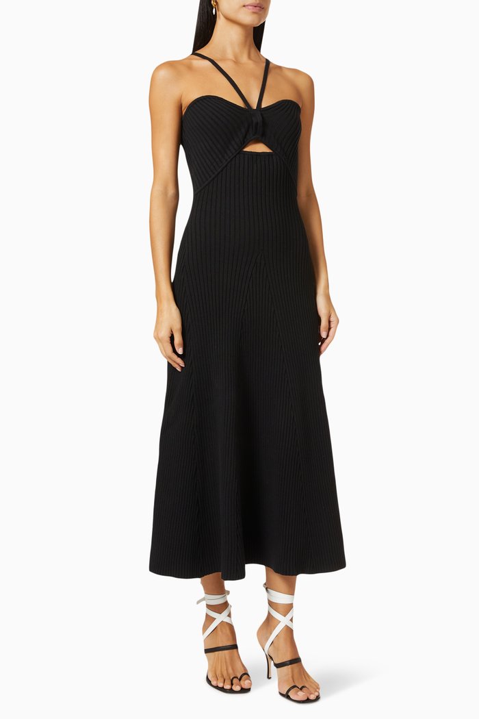 

Galina Dress in Rib-knit, Black
