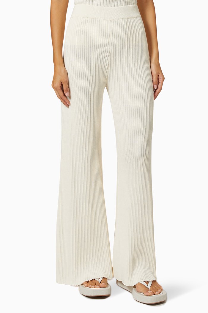 

Jordon Pants in Rib-knit, White