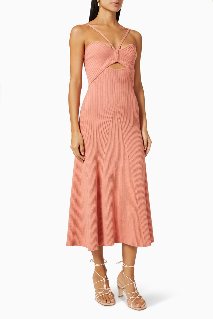 

Galina Dress in Rib-knit, Pink