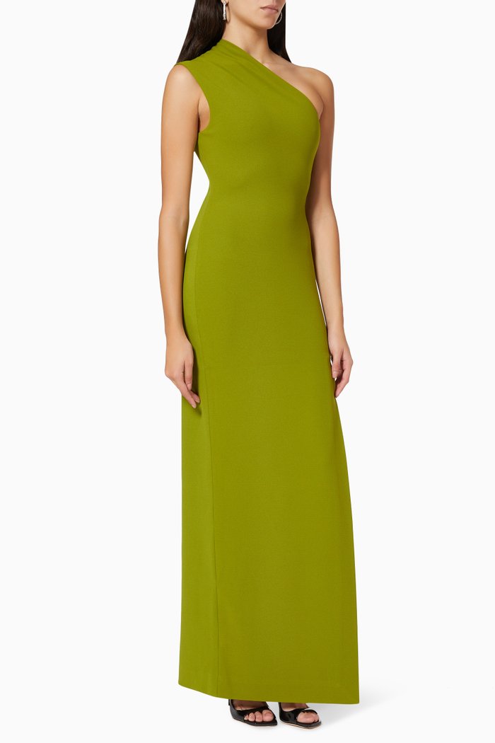 

Averie Maxi Dress in Crepe, Green