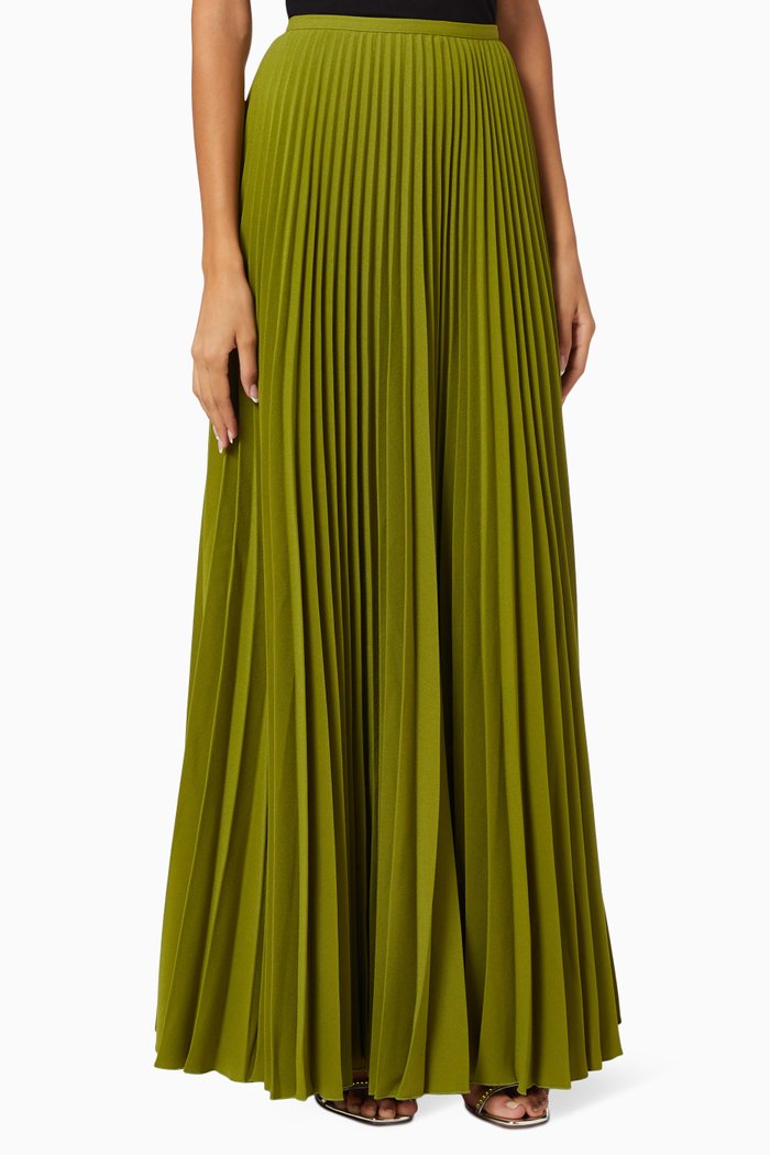 

The Henley Skirt in Crepe, Green