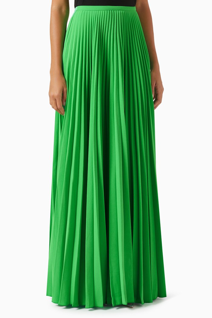 

The Henley Skirt in Crepe, Green