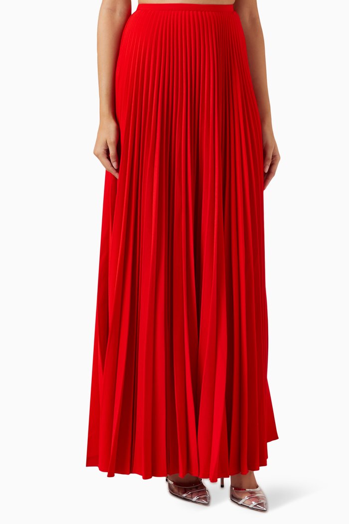 

The Henley Skirt in Crepe, Red