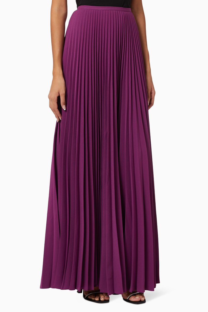 

The Henley Skirt in Crepe, Purple