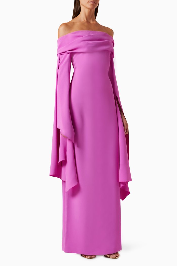 

Arden Maxi Dress in Crepe, Pink