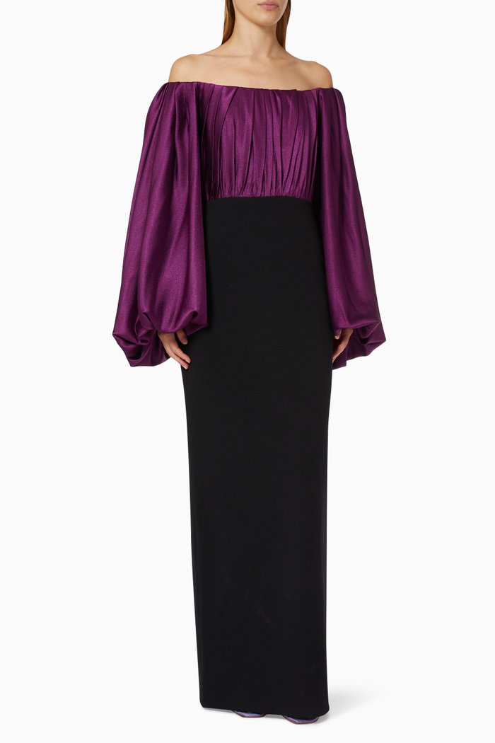 

Finn Maxi Dress in Crepe, Black