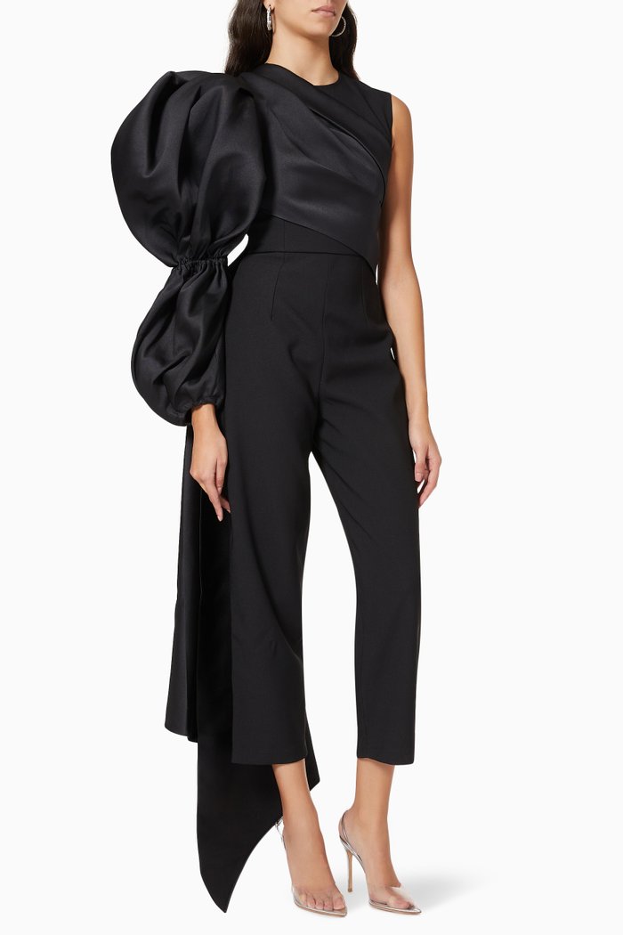 

Jada Jumpsuit in Crepe, Black