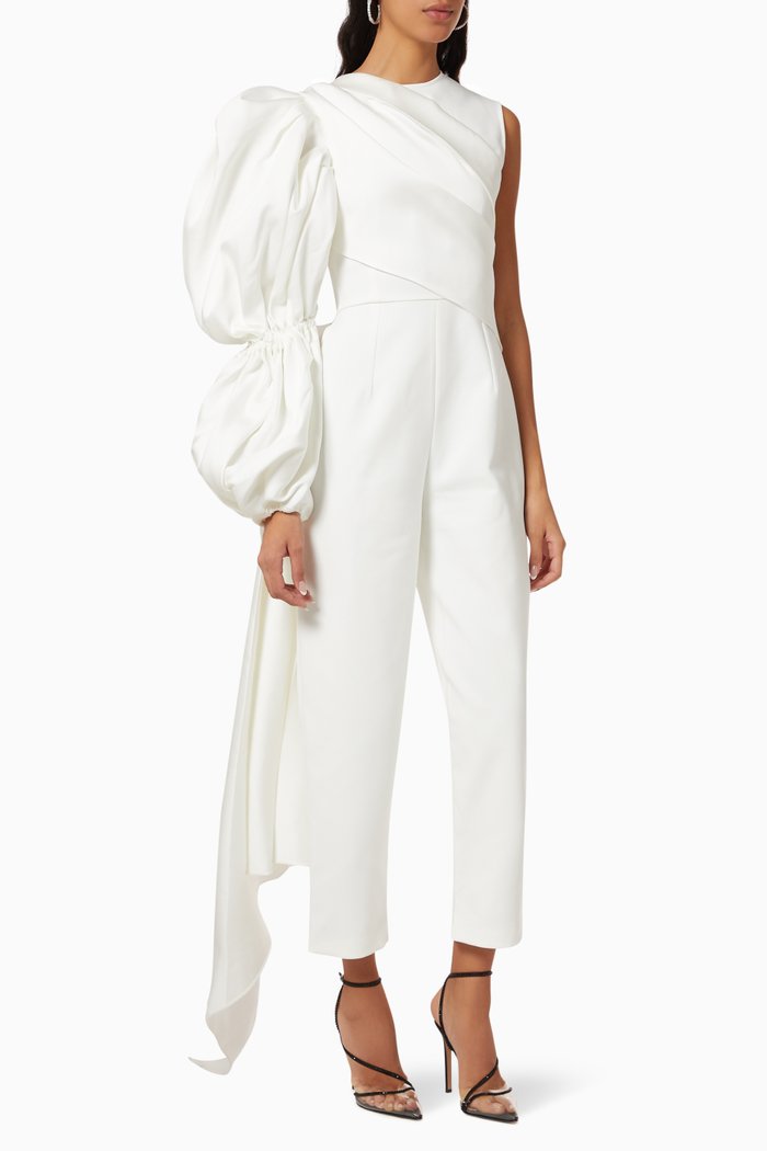 

Jada Jumpsuit in Crepe, Neutral
