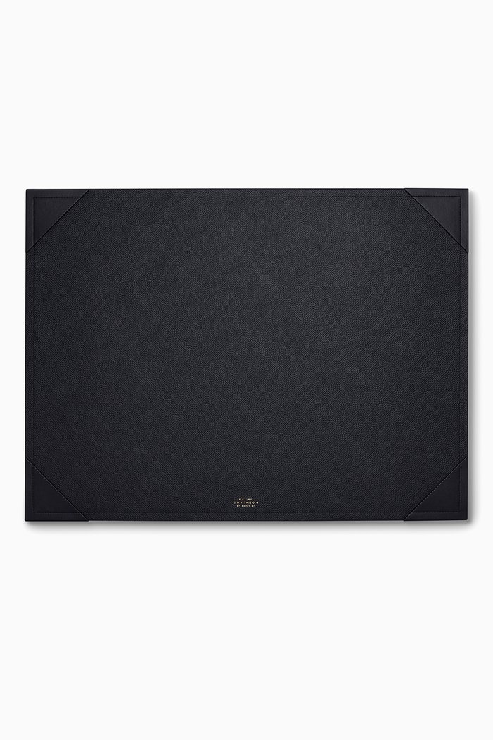 

Panama Desk Mat in Crossgrain Leather, Black