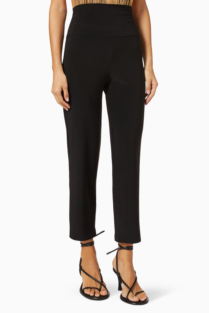 Pencil Pants in Poly Lycra, Black
