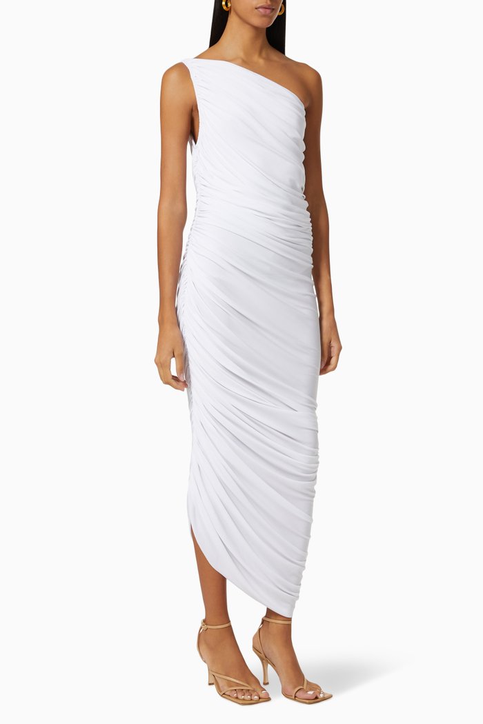 

Diana Ruched Gown, White