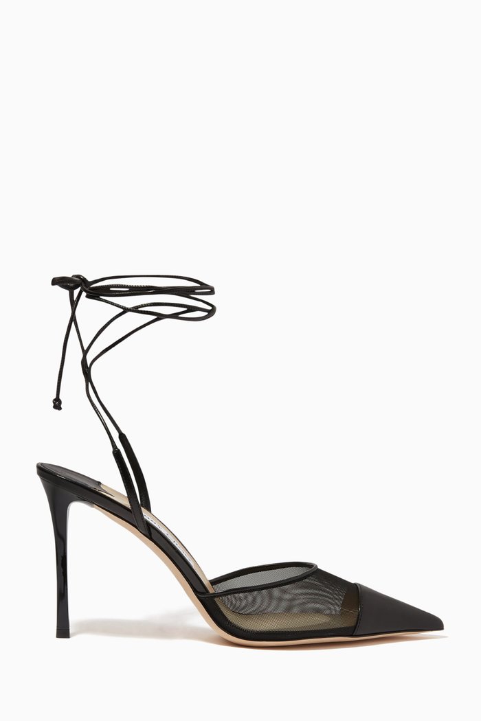 

Farley 95 Pumps in Mesh & Nappa, Black