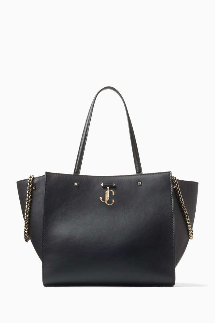 

Avenue Tote Bag in Leather, Black