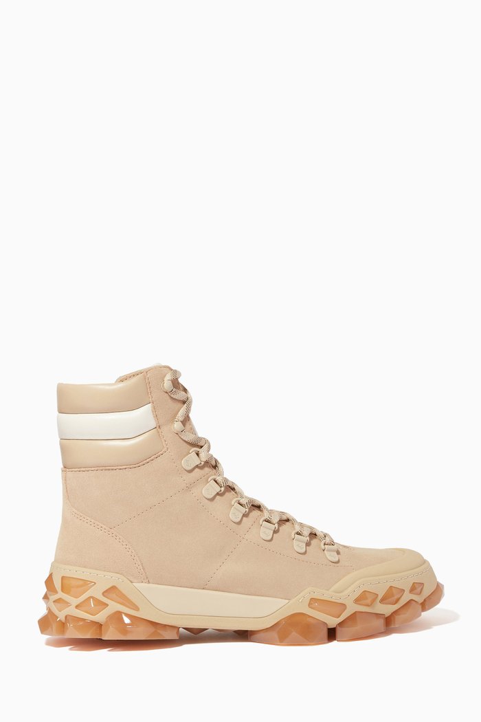 

Diamond x Hike Boots in Suede & Leather, Brown