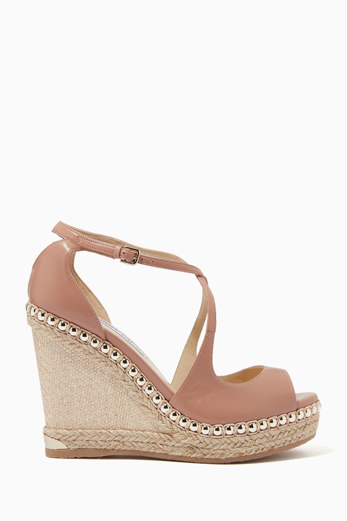 

Dakota 120 Wedge Sandals in Nappa, Pink