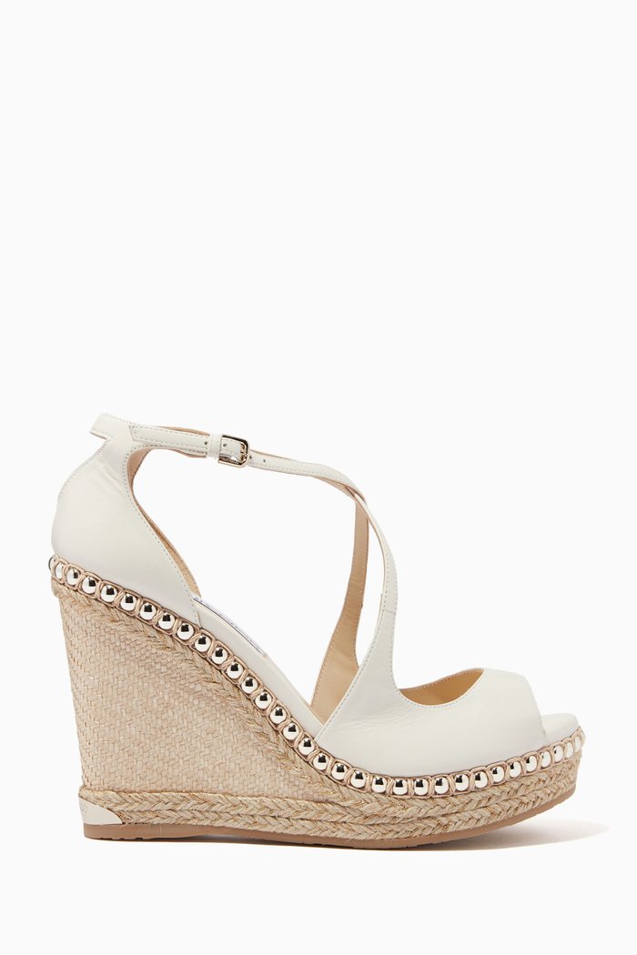 Dakota 120 Wedge Sandals in Nappa, Neutral