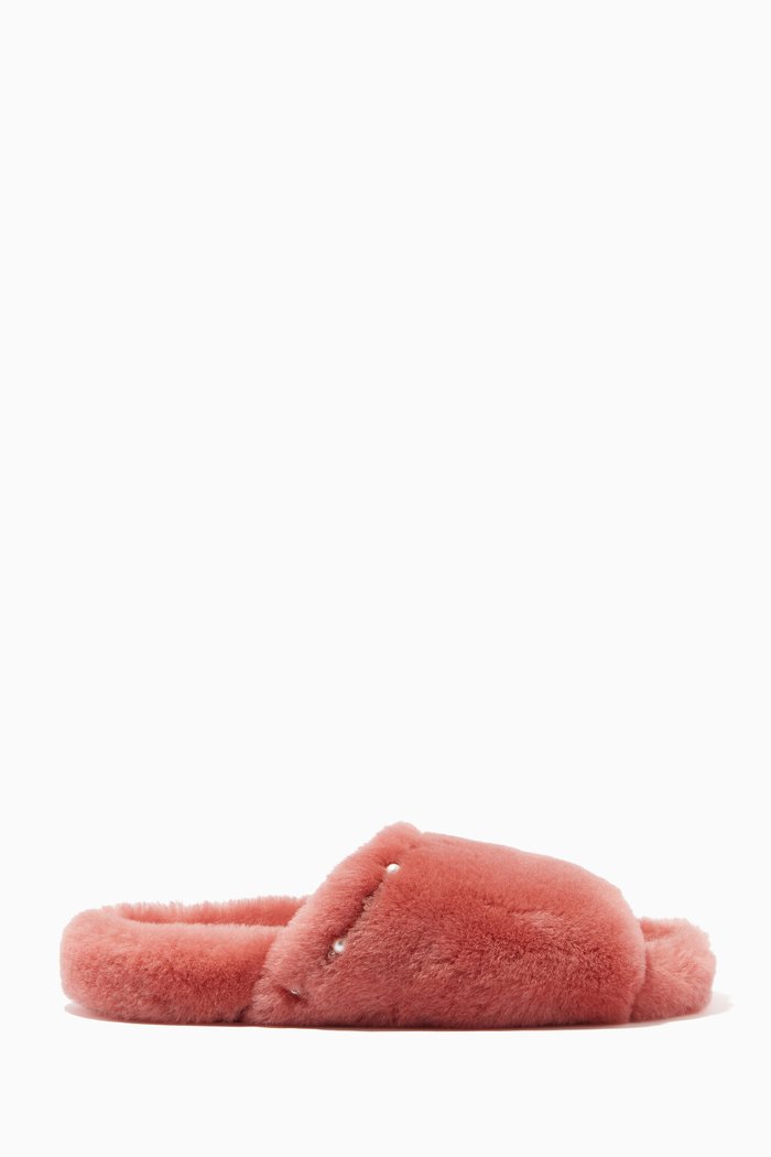Acinda Flats in Shearling, Pink
