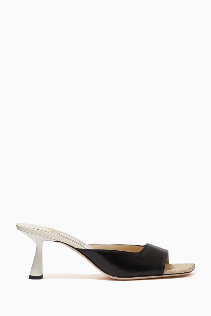 Zania 65 Mules in Patent Leather, Black