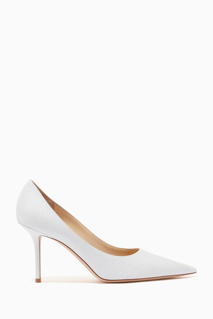

Love 85 Pumps in Coarse Glitter, White