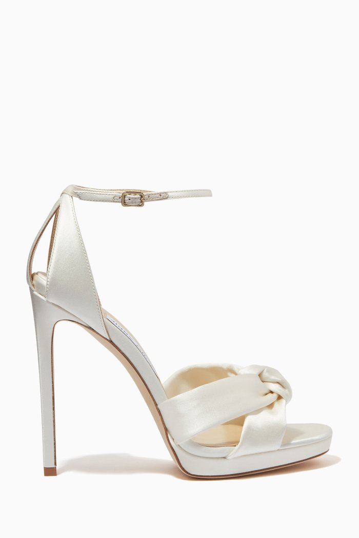

Rosie 120 Sandals in Satin, White
