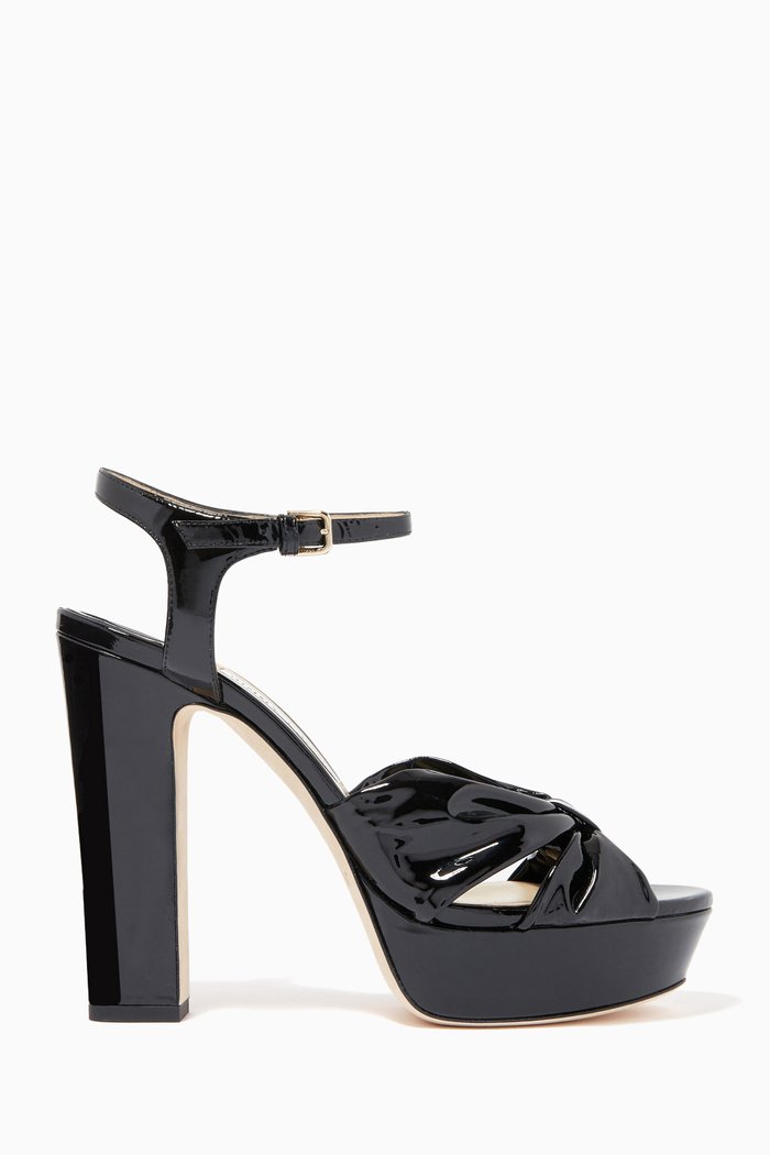 

Heloise 120 Sandals in Patent Leather, Black