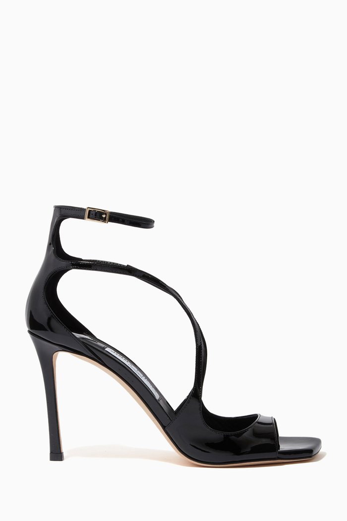Azia 95 Sandals in Patent Leather, Black