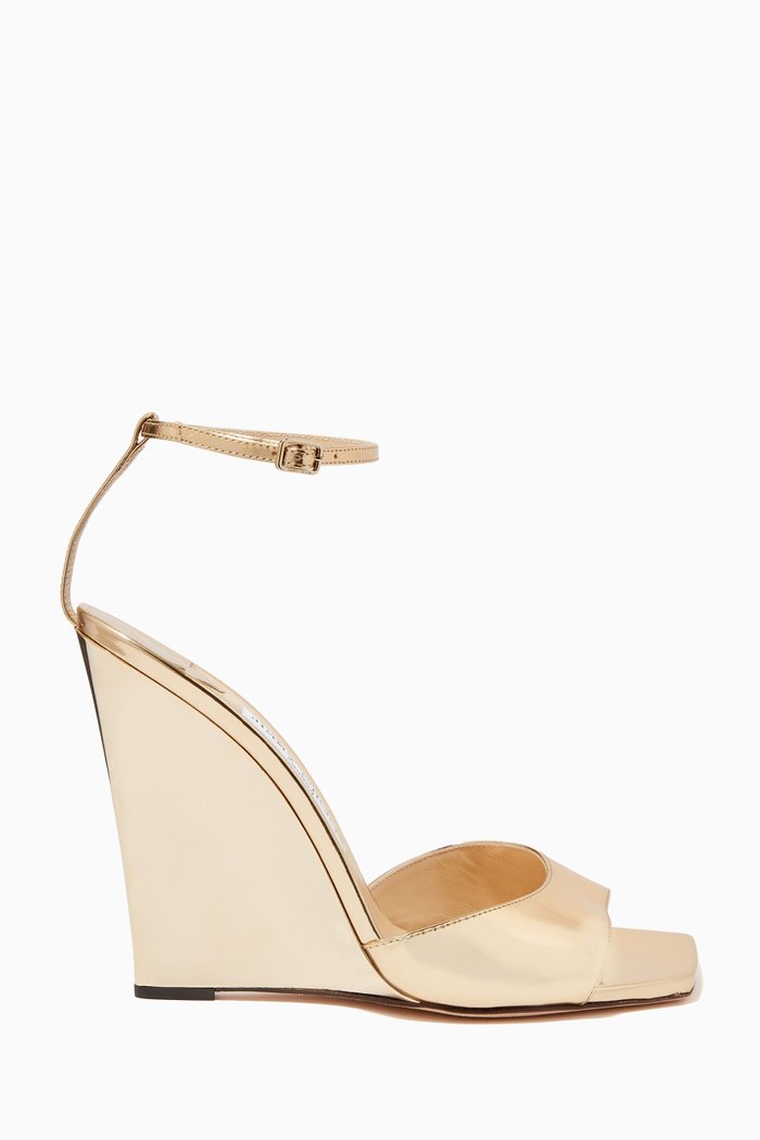 

Brien 110 Wedges in Patent Leather, Gold