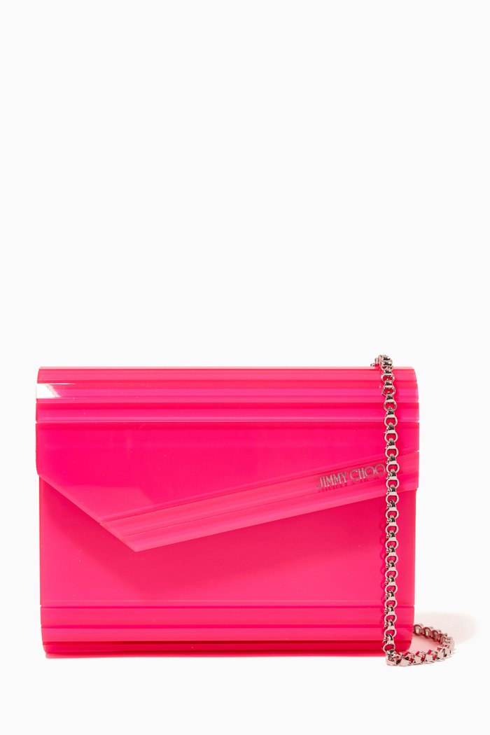 

Candy Clutch Bag in Acrylic, Pink