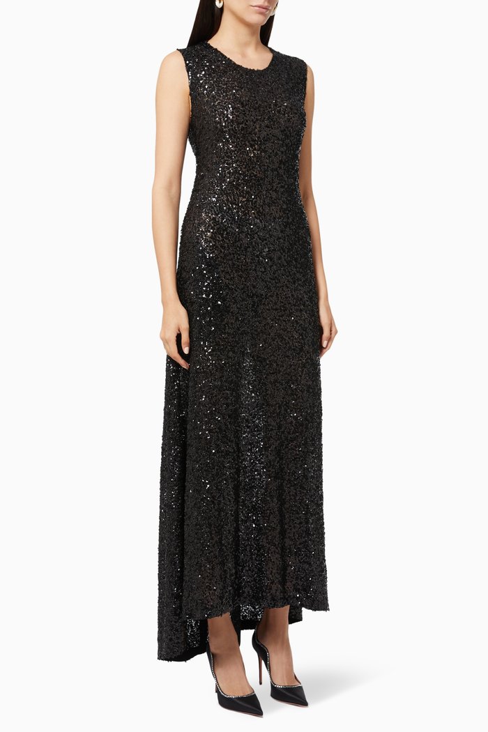 

Sequin Swing Dress, Black