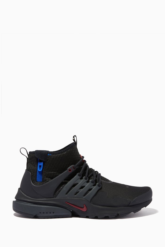 

Nike Air Presto Mid Utility Sneakers in Textile, Black