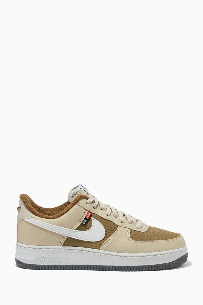 

Air Force 1'07 LV8 Sneakers in Textile & Suede, Neutral