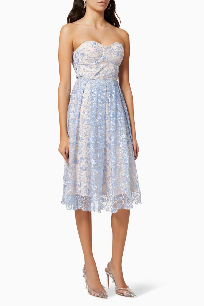 

Fiona Dress in Lace, Blue