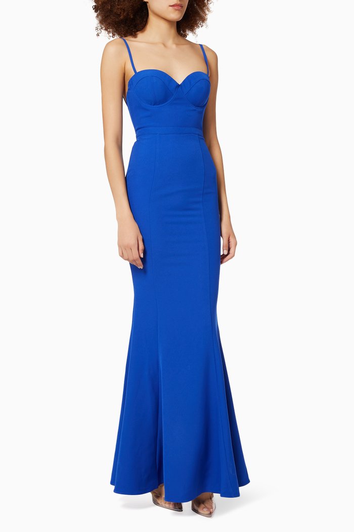 

Louisa Gown in Crepe, Blue