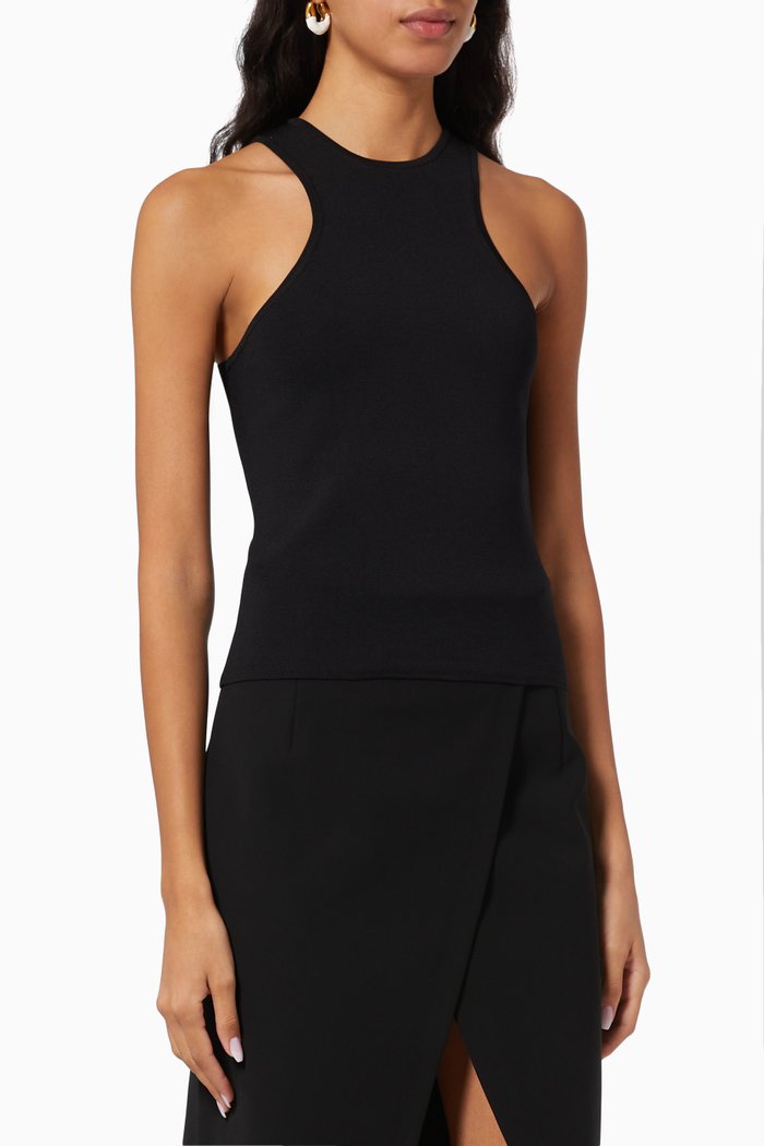 Emphasis Top in Viscose-blend Knit, Black