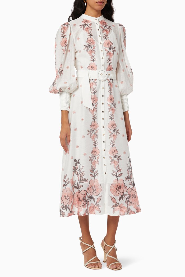 

Fame Shirtdress in Linen, Multicolour