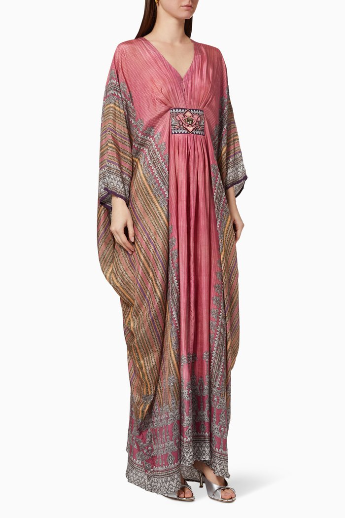 

Imama Printed Kaftan, Pink