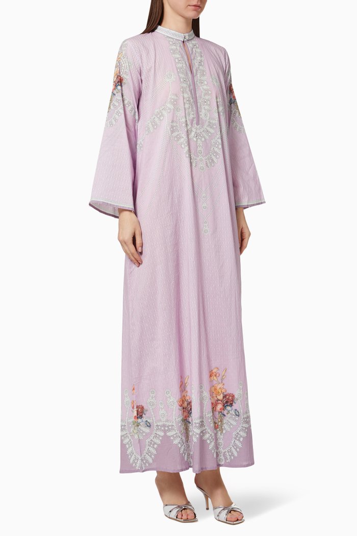 

Lila Jalabiya in Silk, Purple